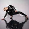 Catsuit Wetlook Noir Handmade F319