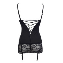 Chemise Beauty Night Negro con Liguero Shirley