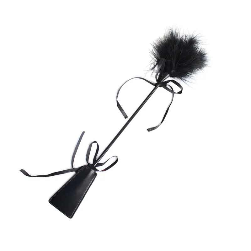 Fusta con Plumero Grande Negro