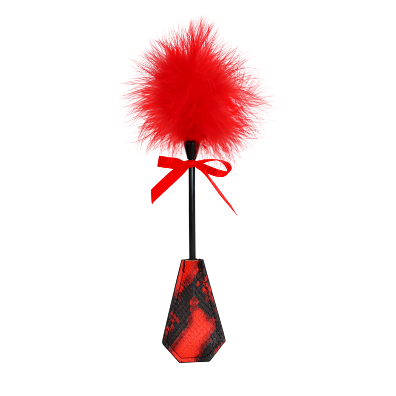 Fusta Con Plumero Mini Crop BTB Rojo/Negro