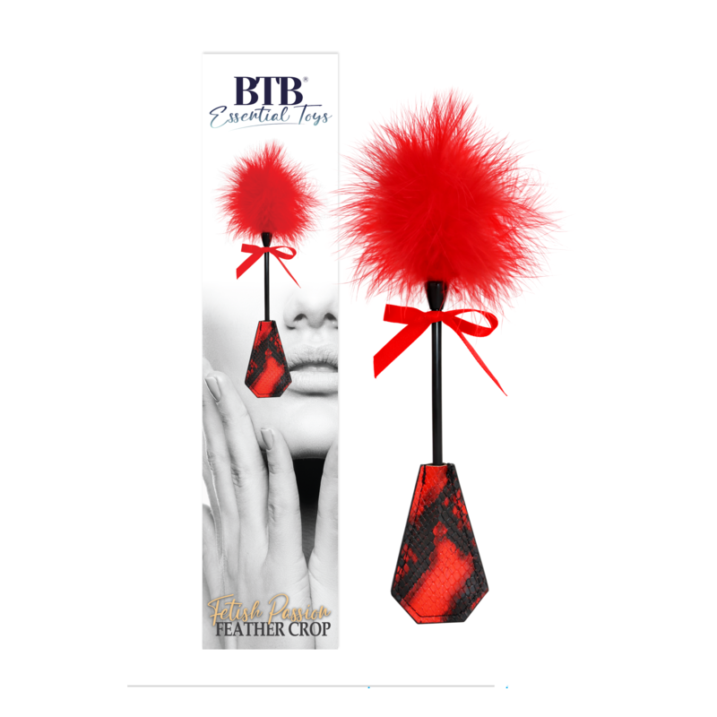 Fusta Con Plumero Mini Crop BTB Rojo/Negro