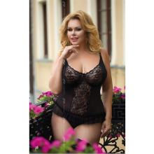 Chemise De Softline Negro 1856 Con Braguita Abierta Adel