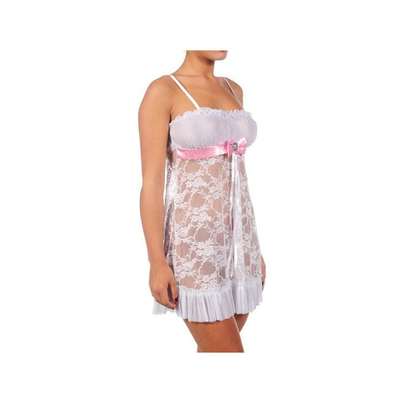 Chemise Y Tanga Blanco Tatiana