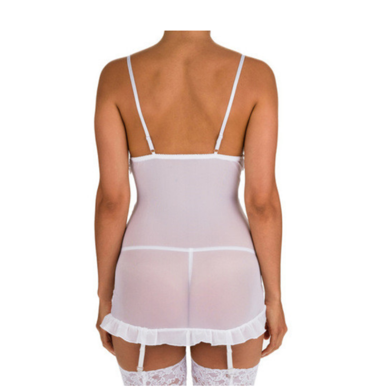 Chemise y Tanga Blanco Washington