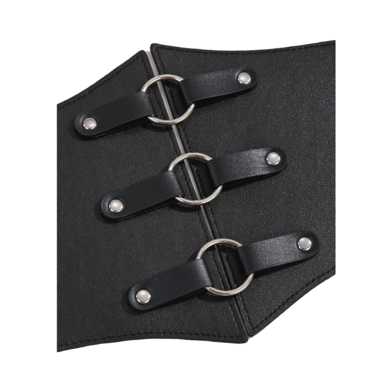 Cinturón Corset Elástico Negro 3 Aros