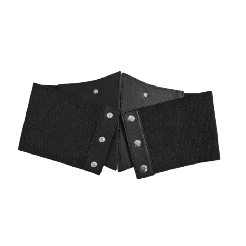 Cinturón Corset Elástico Negro 3 Aros
