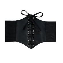 Cinturón Corset Elástico Negro Mate