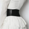 Cinturón Corset Elástico Negro Polipiel Suave