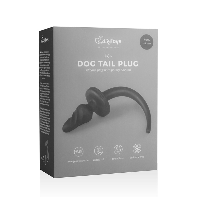 Cola de Perro Silicona Twist Negro S Easy Toys