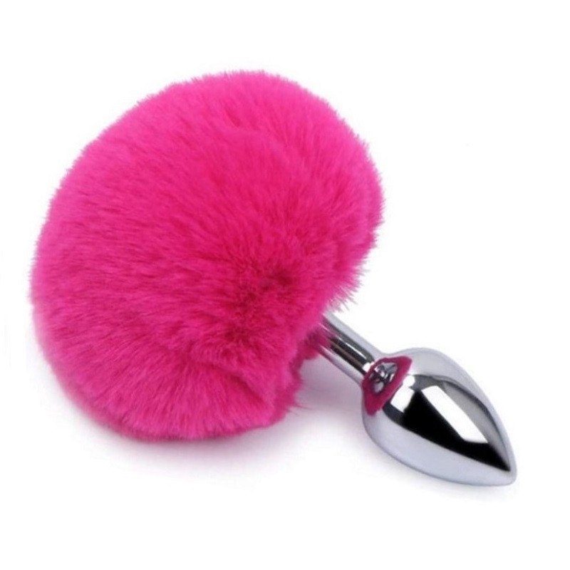 Cola Pompón Metal Fucsia  S