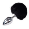 Cola Pompón Metal Negro L Fluffy