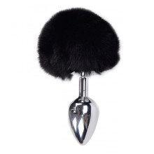 Cola Pompón Metal Negro M Fluffy