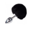 Cola Pompón Metal Negro S Fluffy