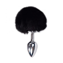 Cola Pompón Metal Negro S Fluffy