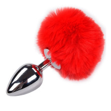 Cola Pompón Metal Rojo L Fluffy