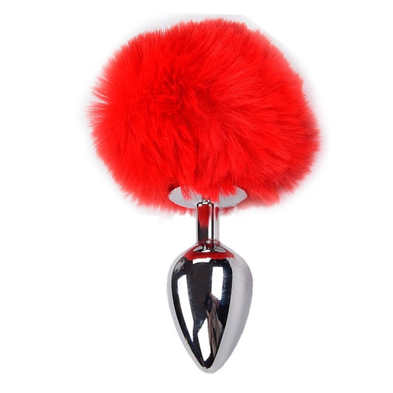 Cola Pompón Metal Rojo L Fluffy
