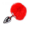 Cola Pompón Metal Rojo M Fluffy