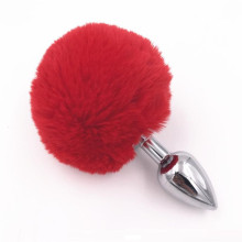 Cola Pompón Metal Rojo S
