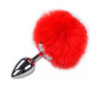 Cola Pompón Metal Rojo S Fluffy