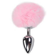 Cola Pompón Metal Rosa L Fluffy