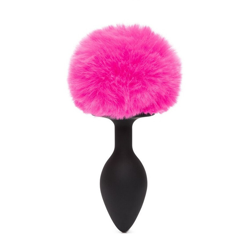 Cola Pompón Silicona Fucsia L