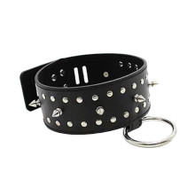 Collar Con Candado Anilla Grande Y Pinchos 85008