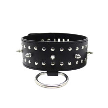 Collar Con Candado Anilla Grande Y Pinchos 85008