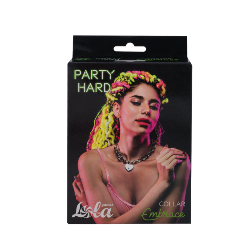 Collar Corazón Candado Lola Plateado