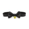 Collar Lazo Negro Cascabel Dorado BDSM Line