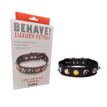 Collar Luxury Fetish Negro Pinchos Colores