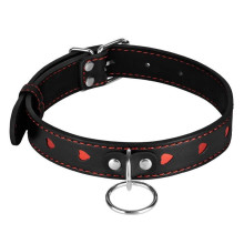 Collar Y Correa Argus Fetish Corazones Rojos