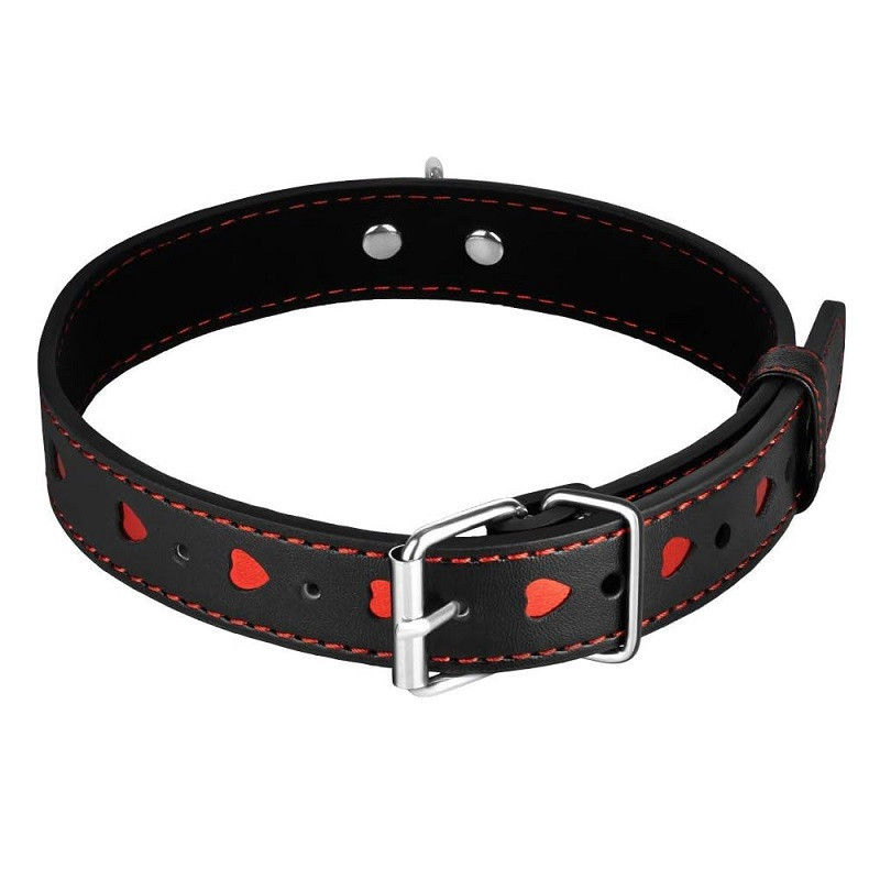 Collar Y Correa Argus Fetish Corazones Rojos