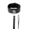 Collar Y Correa Darkness Black Furry Collar With Leash