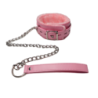 Collar y Correa Rosa Acolchado Suave Fetish Fever