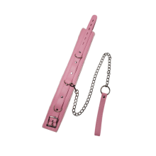 Collar y Correa Rosa Acolchado Suave Fetish Fever