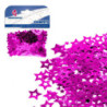 Confeti Brillante Estrellas Huecas Rosas