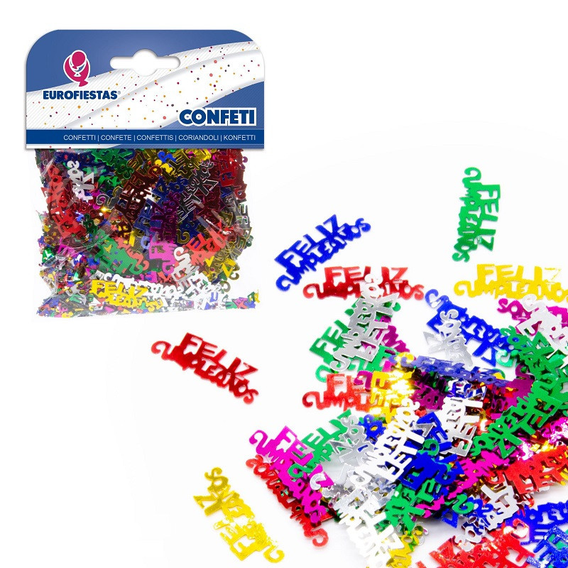 Confeti Brillante Feliz Cumpleaños