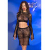Conjunto 2 Piezas Chilirose Negro CR-4686 Falda y Top