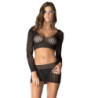 Conjunto 2 Piezas Rene Rofe 7013 Negro Crochet