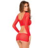 Conjunto 2 Piezas Rene Rofe 7013 Rojo Crochet Net