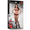 Conjunto 3 Piezas De Exposed B422 Bra/Garter/G-String Rojo