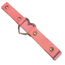 Gargantilla Choker Cinta Ajustable Con Corazón Rosa