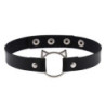 Gargantilla Choker Con Aro Gato Plateado