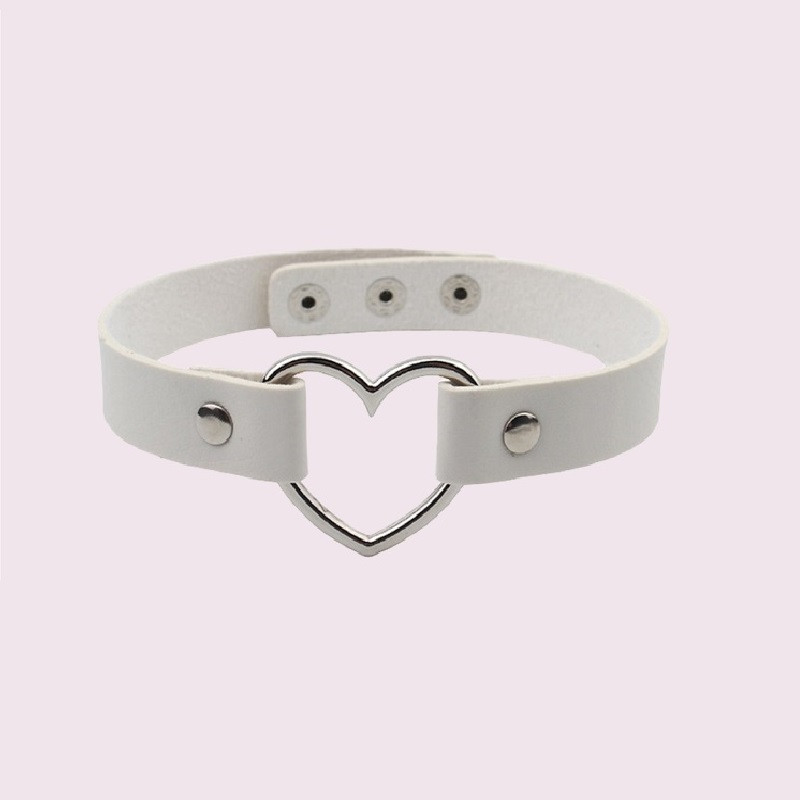 Gargantilla Choker Con Corazón Blanca