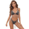 Conjunto Cadenas Con Brillo Top Y Cintura