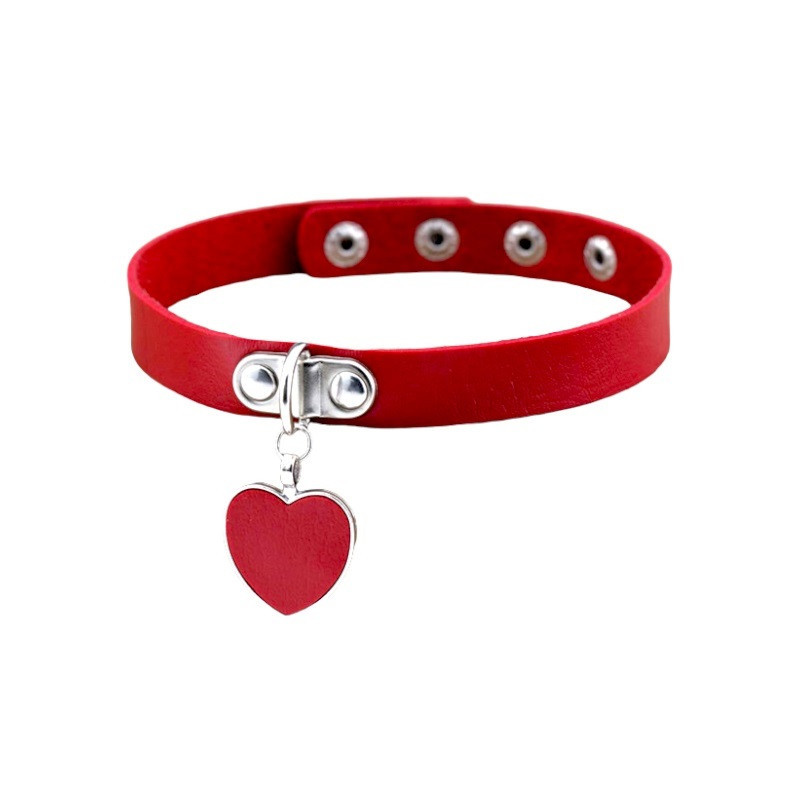 Gargantilla Choker Corazón Colgante Rojo