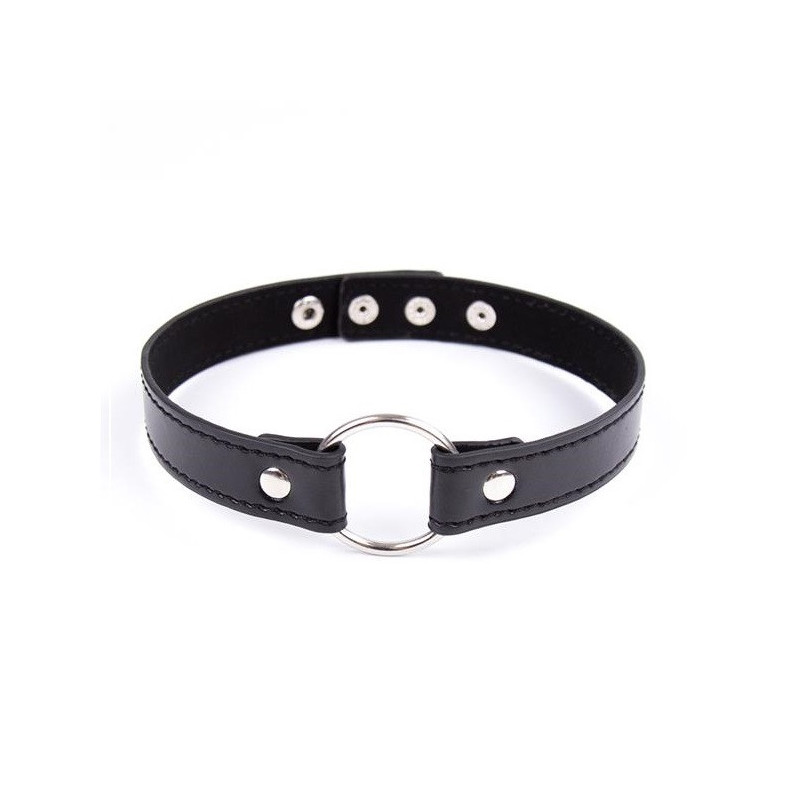 Gargantilla Choker Latetobed Negra Con Aro
