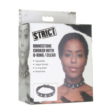 Gargantilla Choker Strict Piedras Blancas Y Anilla