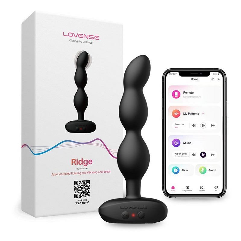 Control Remoto APP Tira Bolas Silicona Recargable Ridge By Lovense