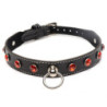 Gargantilla Choker Strict Piedras Rojas Y Anilla